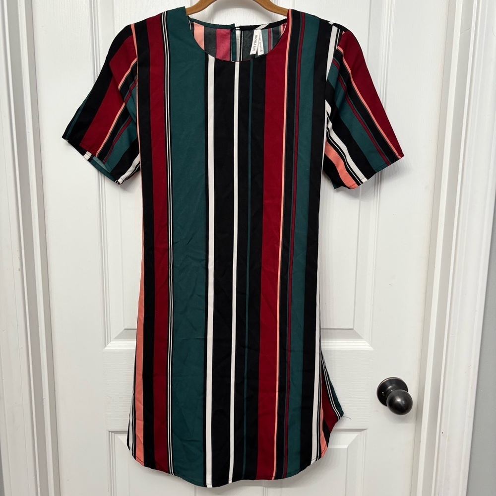 Deep Green Stripe Tie-Back Dress | Live 4 Truth M